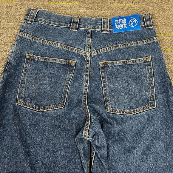 Polar Skate Co. Big Boy Jeans Size Small 32x28 Baggy Blue Skater Y2K Grunge - Picture 9 of 15